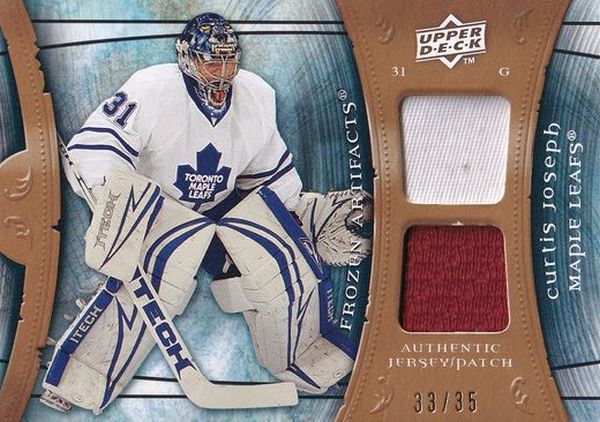 jersey patch karta CURTIS JOSEPH 09-10 Artifacts Frozen Artifacts Jersey Patch /35